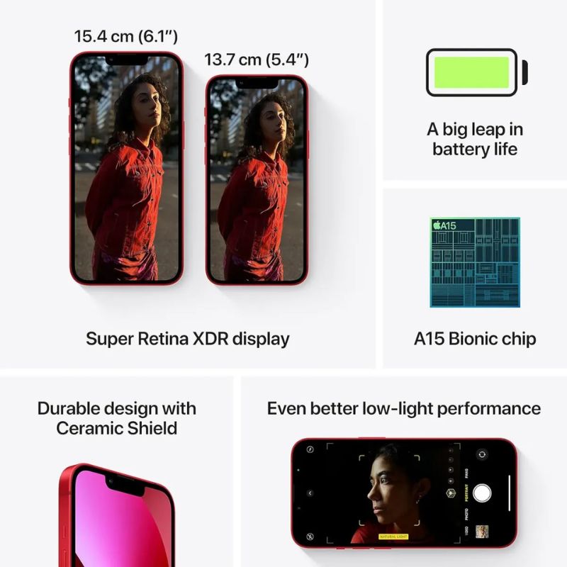 Apple iPhone 13 128 GB front and back view